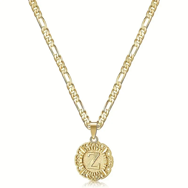 Round Letter Initial Necklace - Image 14
