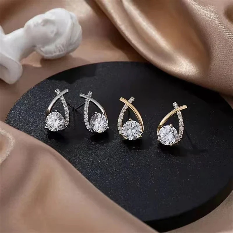 Shiny Ribbon Stud Earrings - Image 6