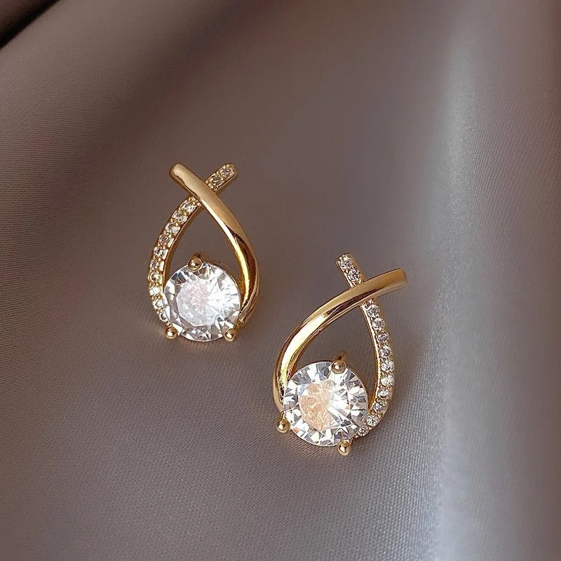 Shiny Ribbon Stud Earrings - Image 7