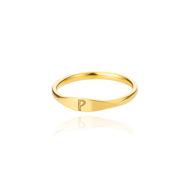 Tiny Initial Letter Ring - Image 10