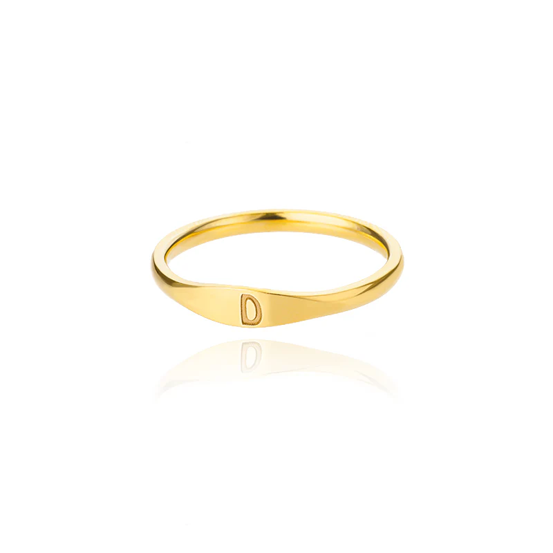 Tiny Initial Letter Ring - Image 23