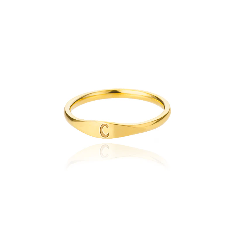 Tiny Initial Letter Ring - Image 24
