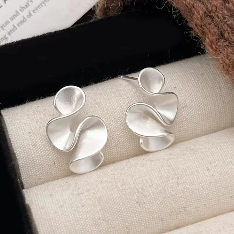 Twisted Flower Stud Earrings - Image 2