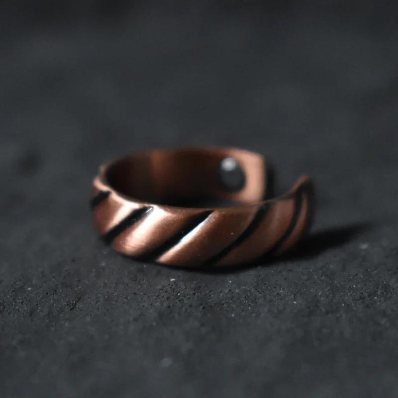 Vintage Wave Copper Ring - Image 3